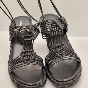 Nine west lace up calf